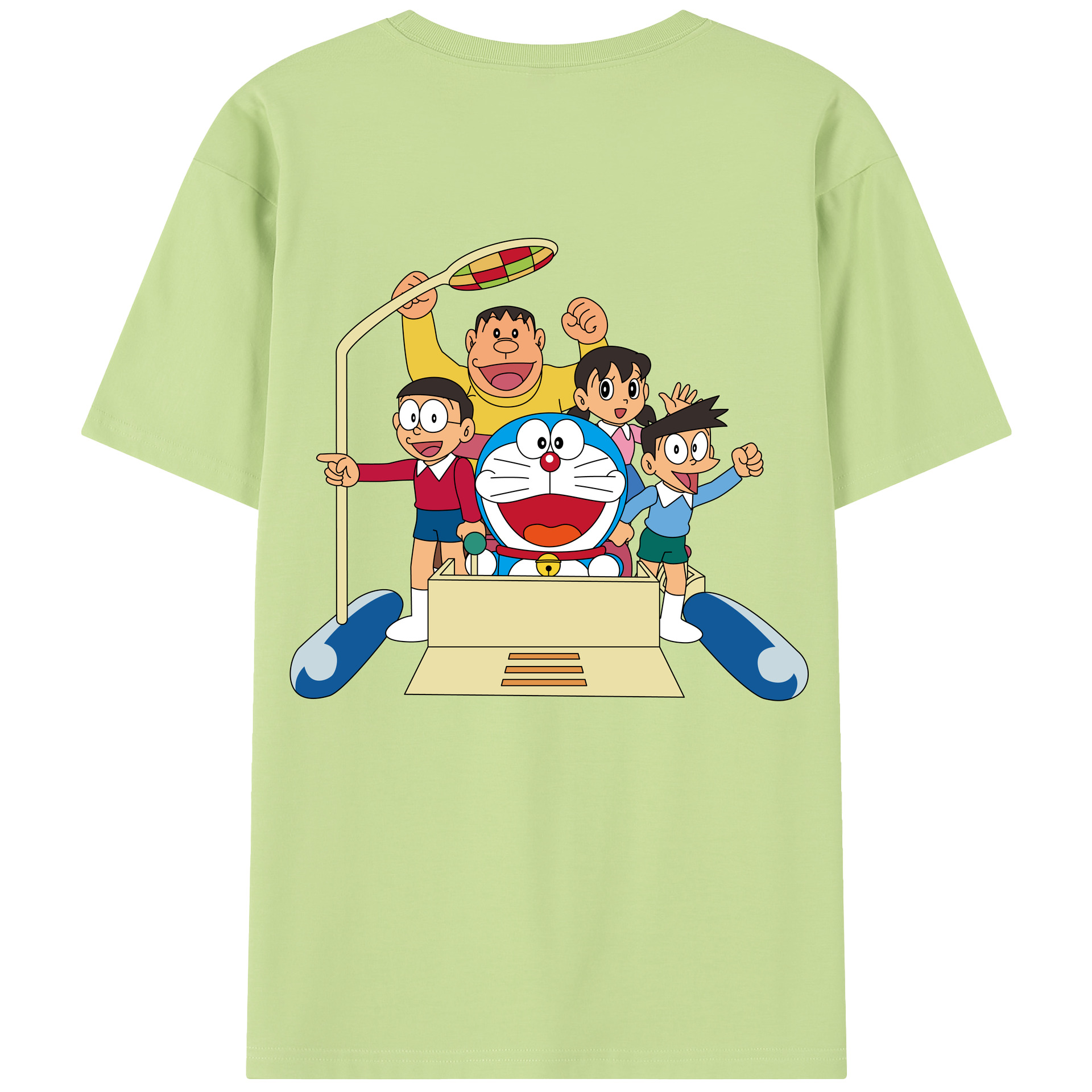 （画像用） ドラえもん 骨川 スネ夫 Doraemon Honekawa Suneo 綿100％半袖Tシャツ（背面プリント）